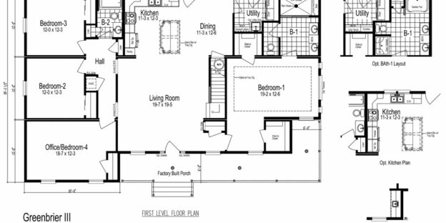 The Greenbrier III Floor Plan Design Variation One