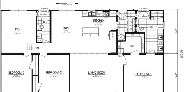 Heartland II XL Floorplan with Office/Den